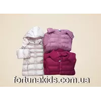 Куртки зимние на меху для девочек KE YI QI 1-5 лет